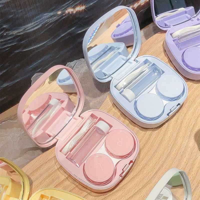 Travel Video Accessories - علبة عدسات لاصقة مربعة صغيرة مع