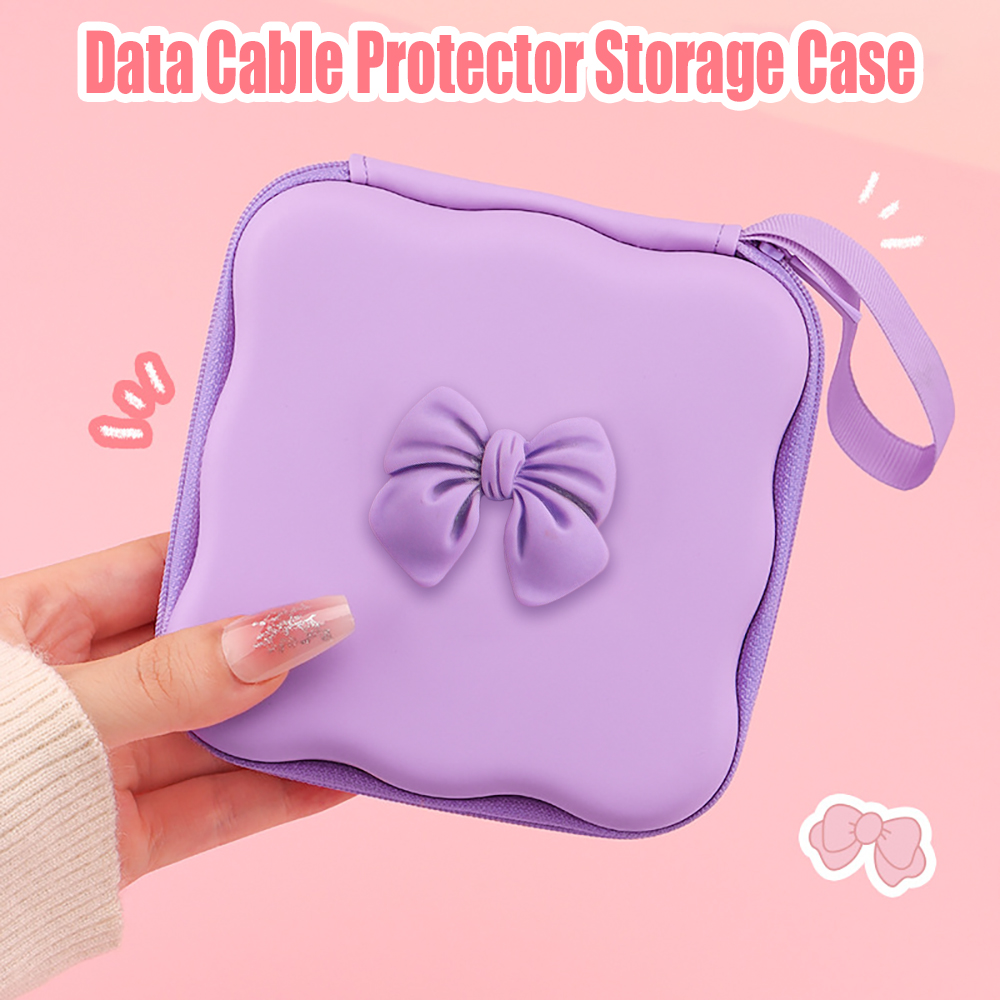 Travel Accessories Electronics - حقيبة تخزين لطيفة بتصميم عقدة ثلاثية