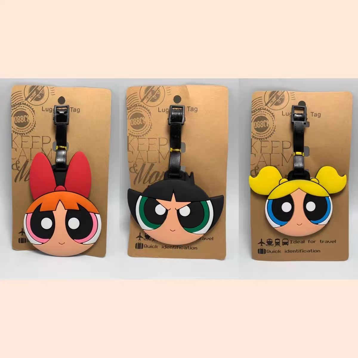 Travel Accessories Girly - تعليقة حقيبة أنمي فتيات القوة الكرتونية