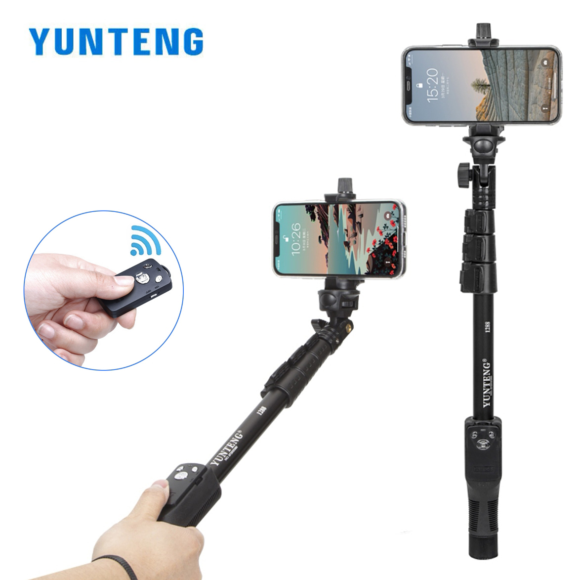 Travel Video Accessories - عصا Yunteng-selfie ، monopod المحمولة مع