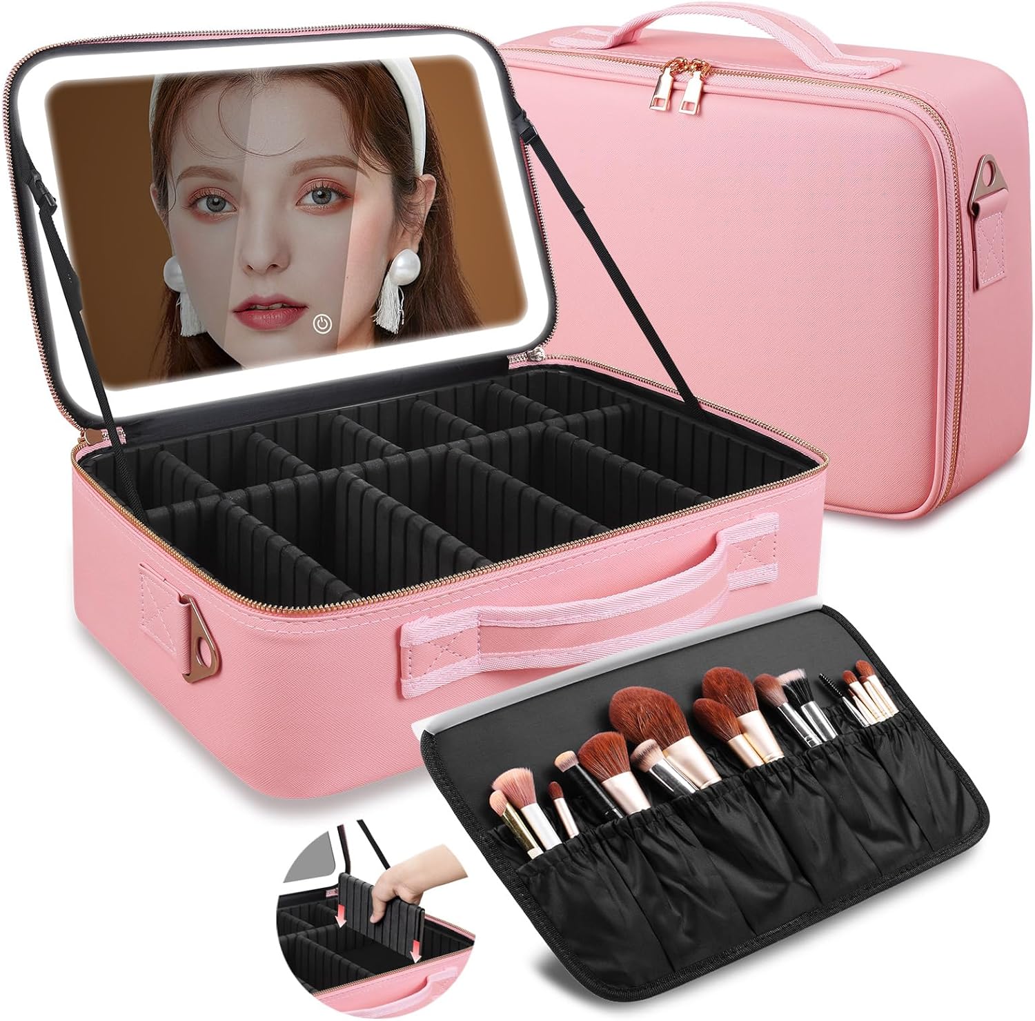 Travel Accessories Organizer - حقيبة مكياج كبيرة السعة 15''×11'' مع
