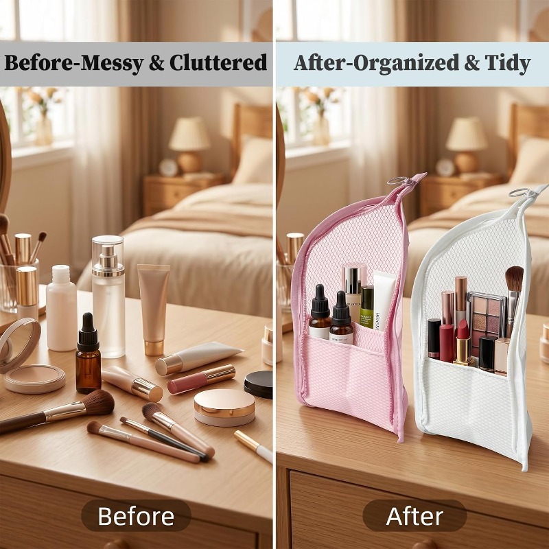 حقيبة مستلزمات الحمام شبكية قا - مراجعة Travel Accessories Holder وسعره