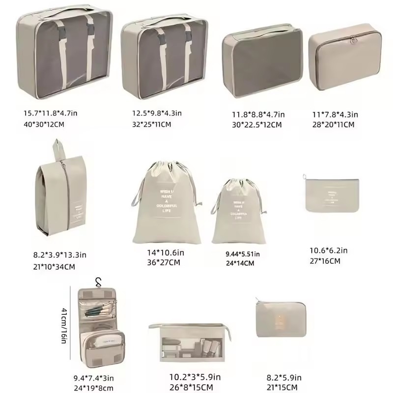 مجموعة حقائب تخزين للسفر 7/8/9 - مراجعة Travel Accessories Electronics وسعره