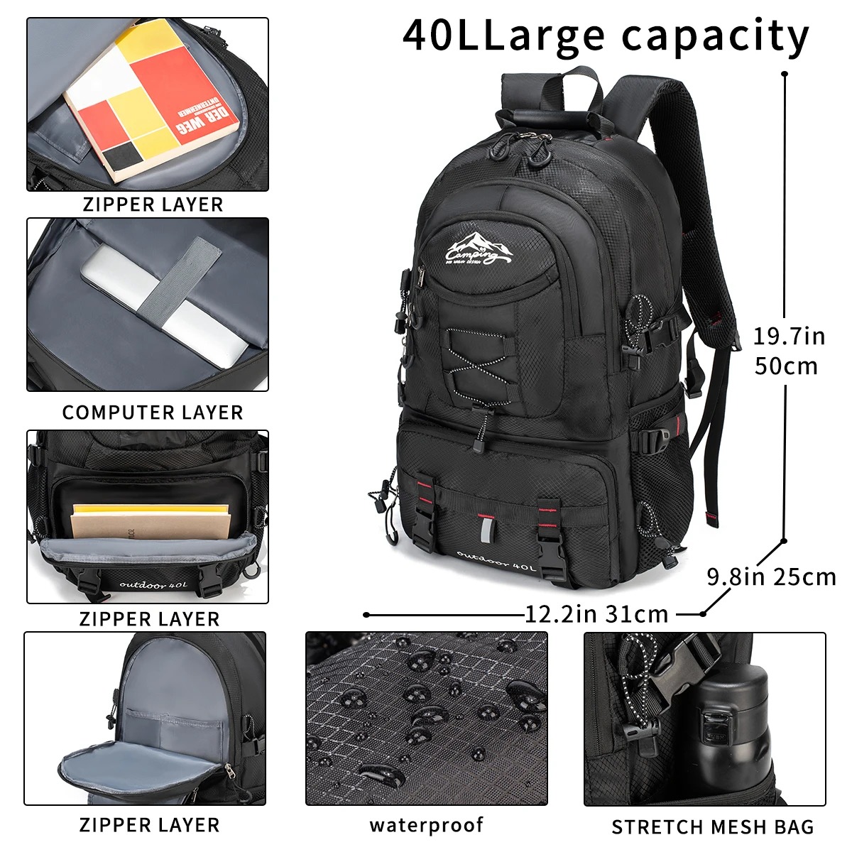 حقيبة ظهر كبيرة السعة للرحلات  - مراجعة Travel Accessories Europe وسعره
