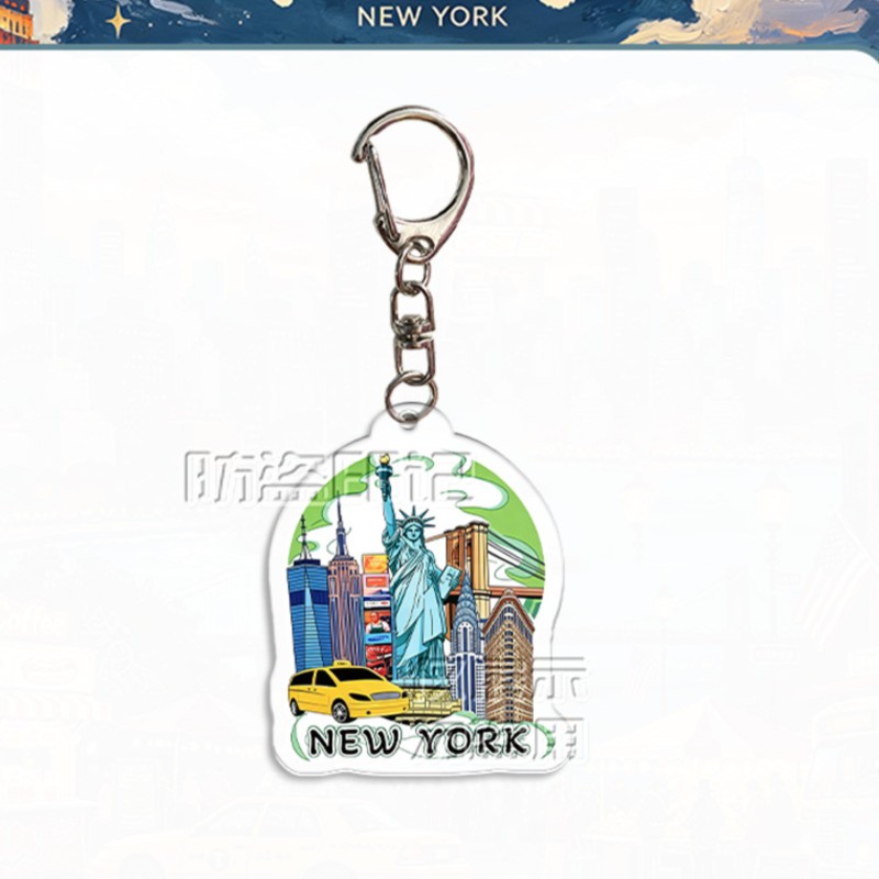 سلسلة مفاتيح أكريليك مطبوعة عل - مراجعة Travel Accessories New York وسعره