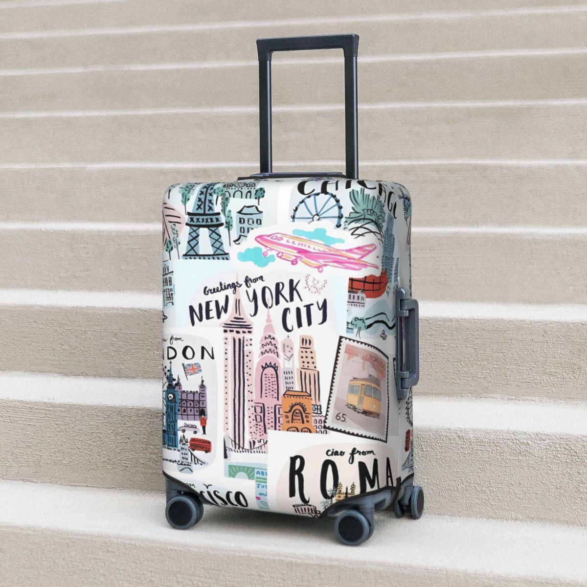السفر يطبع غطاء حقيبة ، لوازم  - مراجعة Travel Accessories New York وسعره