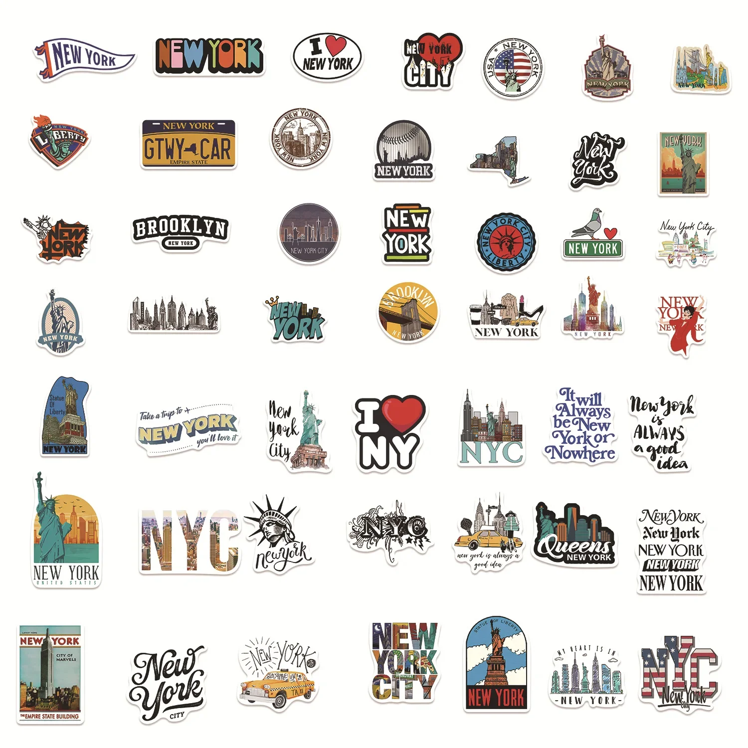 50/100 قطعة لطيف مدينة نيويورك - مراجعة Travel Accessories New York وسعره