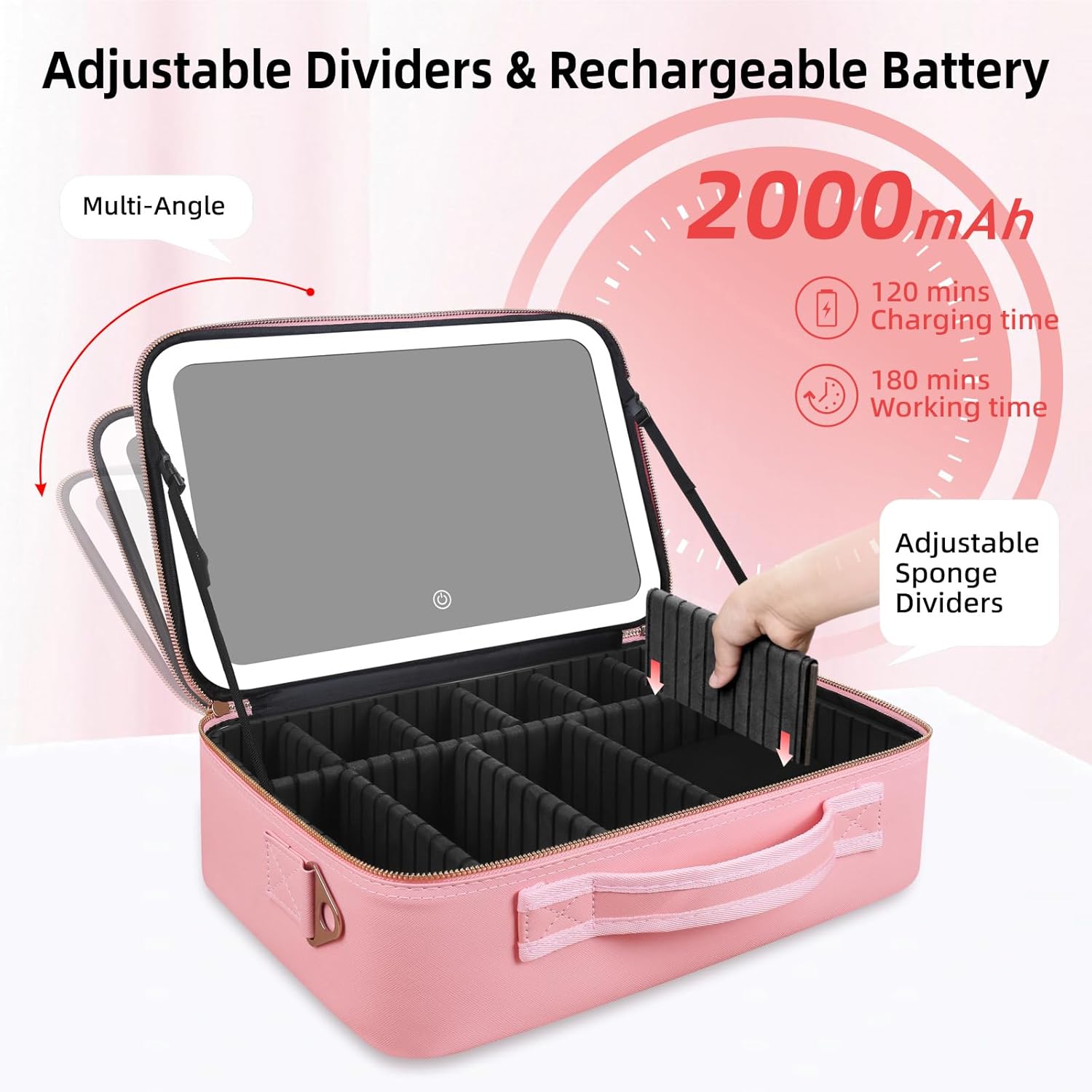 حقيبة مكياج كبيرة السعة 15''×1 - مراجعة Travel Accessories Organizer وسعره